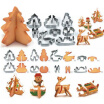 Hoard 8PCS 3D Christmas Scenario Cookie Cutter Mold Set Stainless Steel Fondant Cake Mould