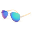 Charming Bamboo Sunglasses Men Wooden Sun glasses Women Mirror Eyeglasses Aviator HD Lens