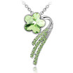 Fashion Flower Necklace For Women Austrian Crystal Trendy Jewelry Necklaces Pendants White Gold Plated 1071