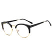 women eye glasses frame men Vintage metal round half frame Brand design eyeglasses Myopia Glasses spectacles Optical Clear Lenses