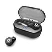 Langston F8 Wireless Bluetooth Headset TWS Touch Binaural Stereo Earbud Waterproof&Sweat Mini Ultra-small Invisible Sports In-ear Headphone Black