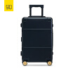 90FUN Aluminum Luggage Aluminum Alloy Carry on Suitcase with Spinner wheel TSA lock Black 20 Inch