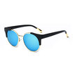 LIKEUS New Design Women Travel round Half frame Sunglasses Women Glasses Double-Bridge Mirror Female Circle Sunglasses
