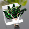 Cute Green Leaves Vegetables Brooches For Women Fashion Corsage Men Kids Clothes Accessories Enamel Suit Scarf Shoulder Clip Pin