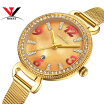 NIBOSI Women Watches Fashion Lady Watch Luxury Brand Quartz Wristwatch Gold Waterproof Crystal Dress Mesh Strap Relogio Feminino