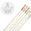 Kinbor 3 roll pocket book&paper tape 10mm5m basic handbook sticker color tape dot line DTB64157