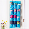 2pcs cloth fabric folding underwear storage bag 12 finishing toys storage bag dust bag mesh cloth hanging