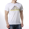 Mens Round Neck Short Sleeve Printed White T-Shirts