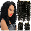 YAVIDA Hair Brazilian hair 3 Bundles curly Hair 7A Brazilian Deep Wave Virgin Hair Extension Human Hair Weave