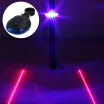 3 LED Lamp Cycling Bicycle Bike Taillight Warning Flashing Light with Dual Laser Lines