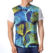 Mens Fashion Pullover Tops Lotus leaf Printed Short Sleeves T-shirts