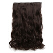 Rhyme 23" Light Brown Full Head One Piece Curly Wave Hair Extensions 5clips Clips in Synthetic Wig Pieces for GirlWoman