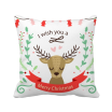 Christmas Deer Festival Pattern Square Throw Pillow Insert Cushion Cover Home Sofa Decor Gift