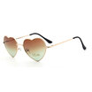 Hot Sun glasses Women Coated Lenses New heart Shaped Sunglasses Elegant Lady Sunglasses Love Shape Eyeglasses 11 Color Gold