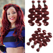 Burgundy Malaysian Hair Weave 4 Bundles Malaysian Virgin Hair Body Wave 99J Red Color cheap Human Hair Extensions