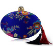 Milisente Women Vintage Floral Red Clutch Purse Diamond Hasp Embroidery Flower Cocktail Evening Bags For Wedding With Tassel