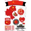 LMA Loma Car 3D Sticker Scratch Cover Stickers Patriotic car stickers Five-star Red Flag Sticker Set