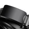 BUYBARLY mens belt mens automatic buckle leather belt fashion business casual belt B-2CZD-B05 mute black gun edge