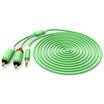 Wins shengwei ARC-1018D 35mm one two audio cable 18 m green grass green 35 turn double lotus 2RCA audio computer speaker line amplifier audio line
