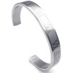 Hpolw Mens&Womens silver Stainless Steel Classic Roman Numerals Bracelet61mm24" Height 19"48cm