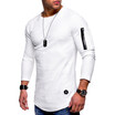 New Fashion Men Long Sleeved T-shirt Slim Fit Male Sports Tshirt Solid Color Round Neck Tee Shirts Mens Top Clothing