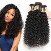 YAVIDA Hair Indian Kinky Curly Virgin Hair 3 Bundles Indian Virgin Hair Curly Weave Human Hair Extension