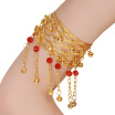 1 Pairs Belly Dance Indian Costume Accessories Beads Bollywood Dance Women Gold Upper Armband Jewelry Indian