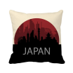 Architecture Landmark Silhouette Japan Square Throw Pillow Insert Cushion Cover Home Sofa Decor Gift