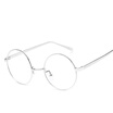 2018 Sale Rushed Solid Copper Unisex Gafas Eyeglasses Tidal Flat Light Mirror Metal Circular Glasses Frame For Women