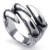 Hpolw Mens Stainless Steel Silver Domineering Dragon&Wolf Claw men ring tide restoring ancient ways fashion deft design ring