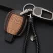 Huashi Mercedes-Benz GLA key bag Mercedes-Benz GLA leather key set key ring protective cover modified special 2 key wine red all-inclusive