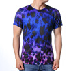 Fashion Mens Casual Short Sleeve Round Neck Pullover Floral Printing T-Shirt