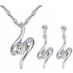 Exquisite Heart Crystal from Austrian Fashion Necklace Earring Jewelry Sets For Women Valentines Day Gift 26980