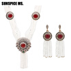 Vintage Turkish African Beads Jewelry Set Nigerian Wedding & Engagement Necklace Earring For Women Handmade Indian Jewelry Gift