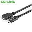 CE-LINK Type-C Micro usb30 Hard Drive Data Cable for Mac Connect HDD Black 1 meter 1146