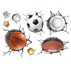 Simulation of 3D Poqiang Football Basketball Cartoon Stickers Children Bedroom