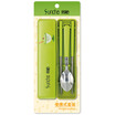 Double gun Suncha portable chopsticks travel chopsticks spoon set student portable tableware stainless steel chopsticks spoon KZ3198 color random send