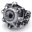 Hpolw Stainless Steel Gothic Skull Dragon Claw slategraygray Evil Eye fashion Biker skull Ring