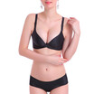 Hot Latest One-piece Seamless Solid Color Smooth Gather Adjustable Rimless Sexy Bra Underwear Set 9Colors