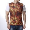 Mens MultiColor Printed Embroidery O-neck Pullover Shirt