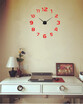 Modern Frameless DIY Wall Clock Large 3D Wall Watch Non Ticking for Living Room Bedroom Kitchen