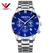 NIBOSI Famous Brand Watches Men Leather Band Fashion Luxury Full Steel Clock Quartz Wristwatch Male Watch Relogio Masculino Casual