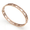 Factory Price Fashion Roman Bracelet Hollow Jewelry Titanium Steel Plated 18K Rose Gold Buckle Bracelet