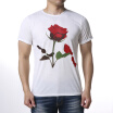 Mens Floral Printing Short Sleeve O-Neck T-Shirts