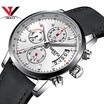 NIBOSI Quartz Wrist Watch Men Top Brand Luxury Watch Fashion Men Sport Watch Leather Band Chronograph Stainless Steel Relogios