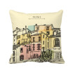 City Building Colorful France Painting Square Throw Pillow Insert Cushion Cover Home Sofa Decor Gift