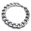 Hpolw Stainless Steel Wide Link Mens Bracelet Silver 9 12 Inch