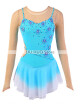 Womens Girls Ice Skating Dress Spandex Rhinestone Appliques Flower High Elasticity Performance Practise Skating