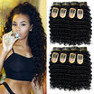 YAVIDA Hair Peruvian Virgin Hair Deep Wave 4 Bundles Human Hair Weaves Pervian Curly Hair Extensions 7A Peruvian Deep Wave Curly H