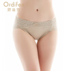 Ou Difen womens underwear sexy lace mid-waist hip briefs underwear comfortable XP6206 crystal skin L